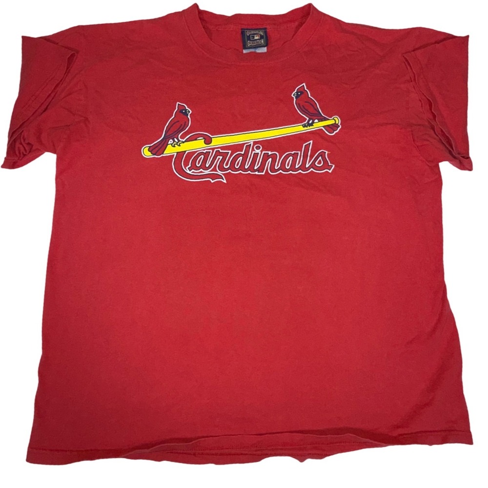 Cooperstown Collection St Louis Cardinals Lou Brock Shirt XL Red MLB Graphic Tee